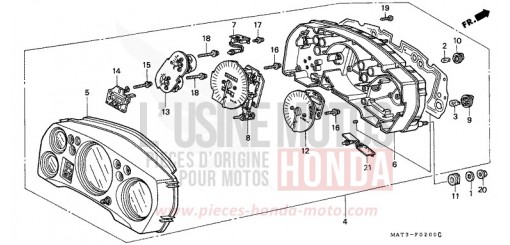 MESSGERAET (V/W/X/Y) CBR1100XXY de 2000